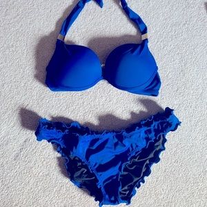 Victoria secret women’s swim suit blue